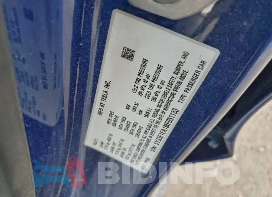 5YJ3E1EA1MF051133 Photo# 12