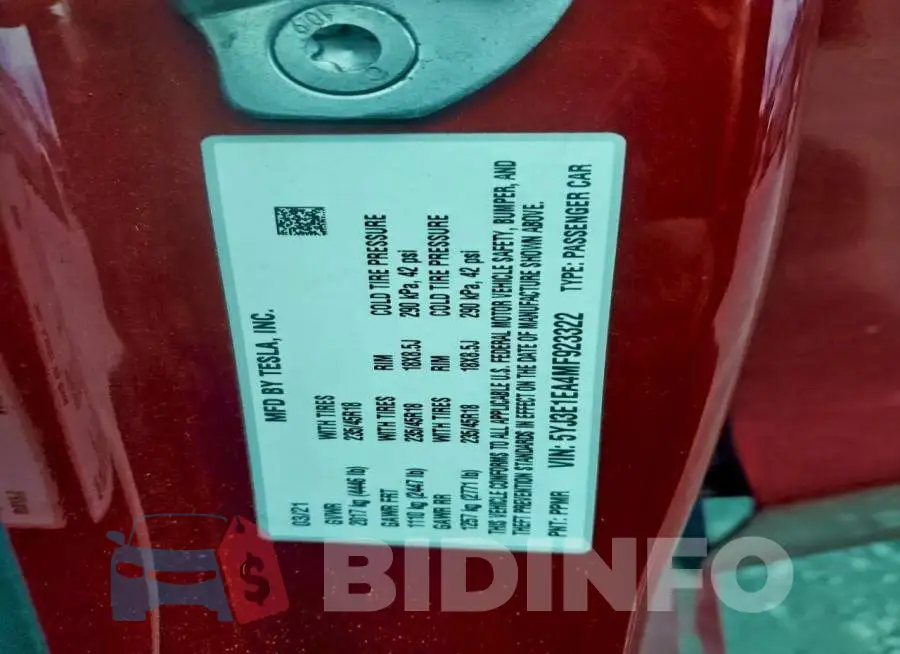 5YJ3E1EA4MF923322 Photo# 12