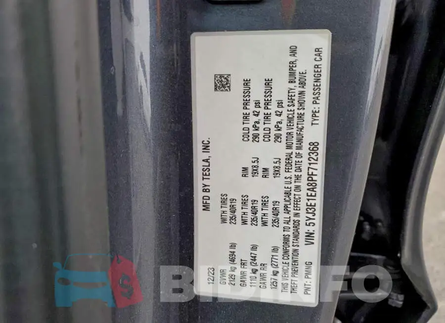 5YJ3E1EA8PF712368 Photo# 13