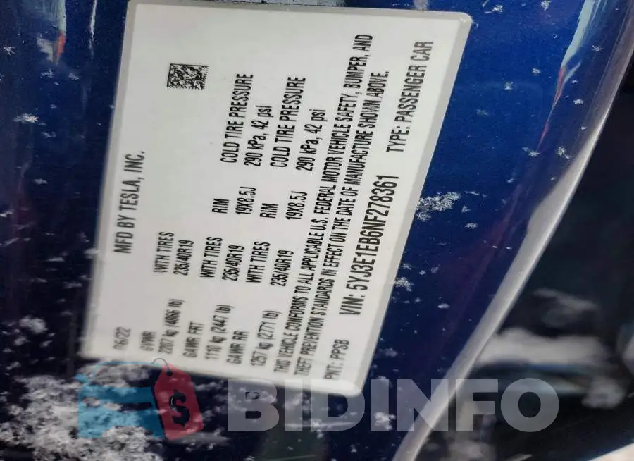 5YJ3E1EB6NF278361 Photo# 12