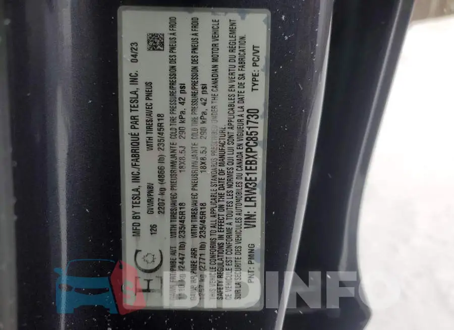 LRW3E1EBXPC851730 Photo# 13