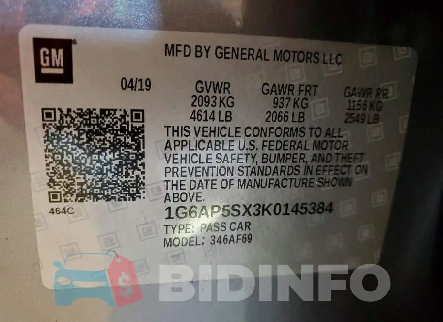 1G6AP5SX3K0145384 Photo# 12