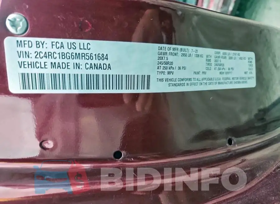 2C4RC1BG6MR561684 Photo# 14