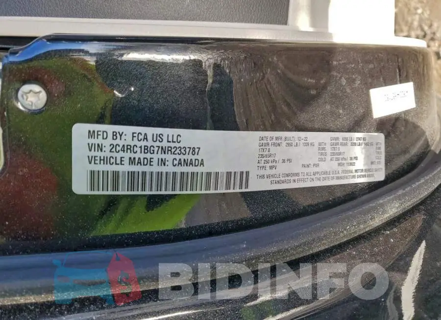 2C4RC1BG7NR233787 Photo# 13