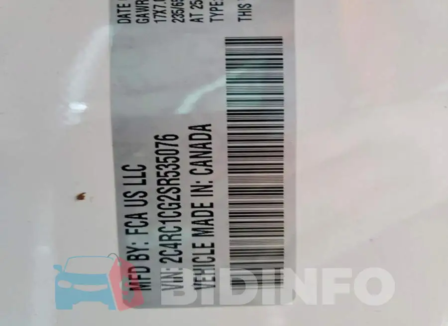 2C4RC1CG2SR535076 Photo# 13