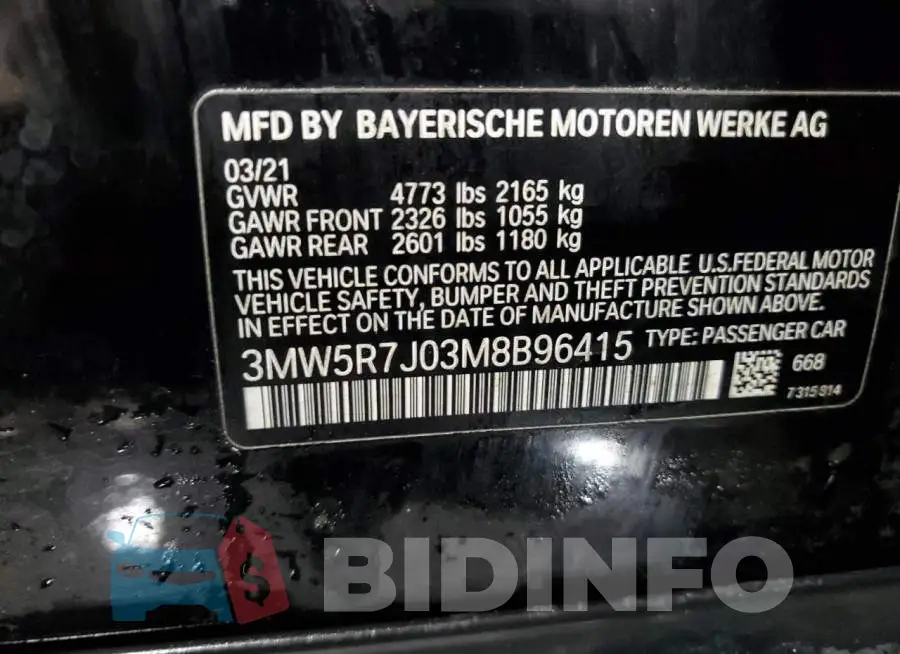 3MW5R7J03M8B96415 Photo# 12