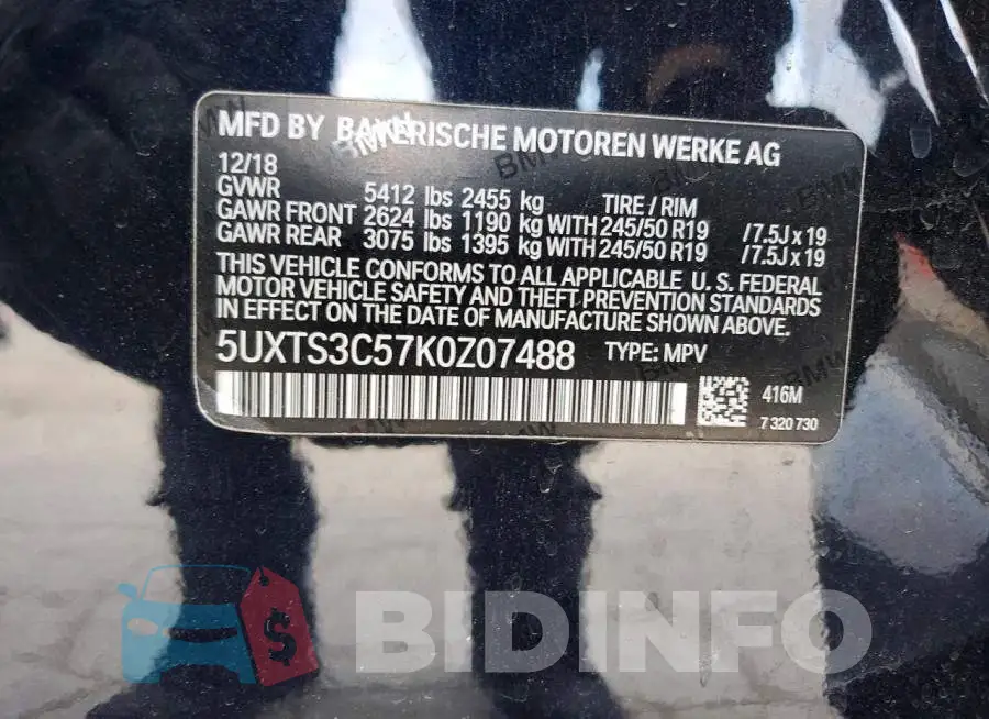 5UXTS3C57K0Z07488 Photo# 13