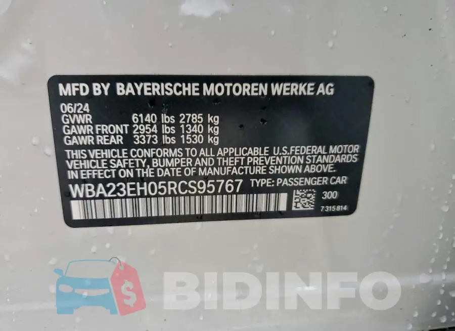 WBA23EH05RCS95767 Photo# 12