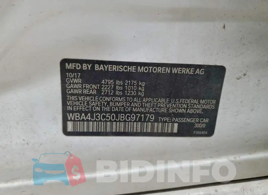 WBA4J3C50JBG97179 Photo# 12