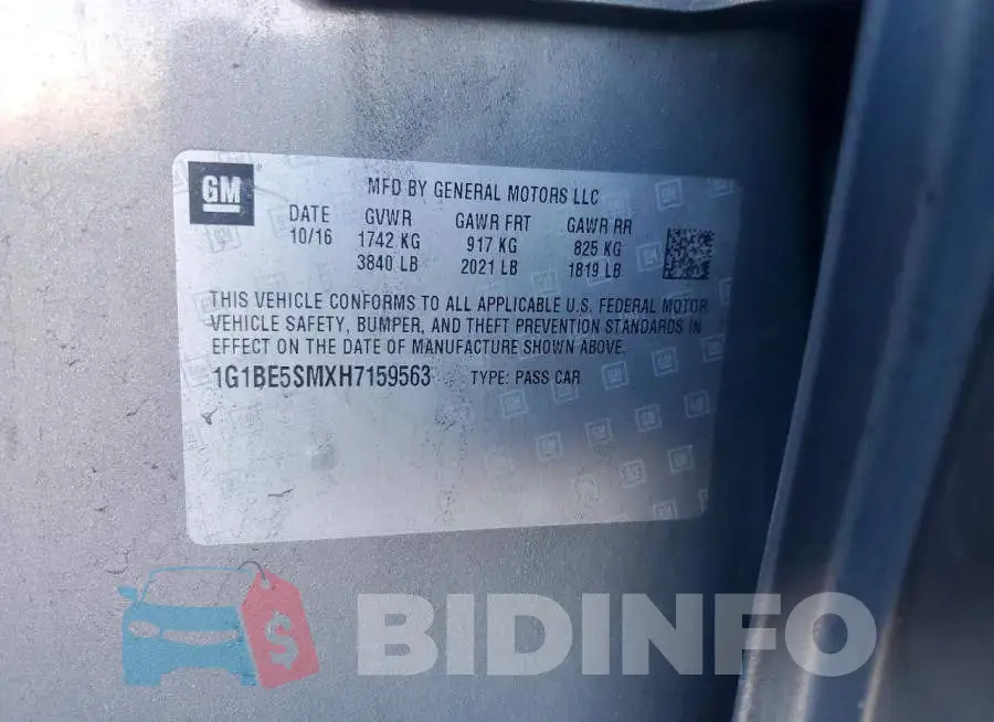 1G1BE5SMXH7159563 Photo# 11
