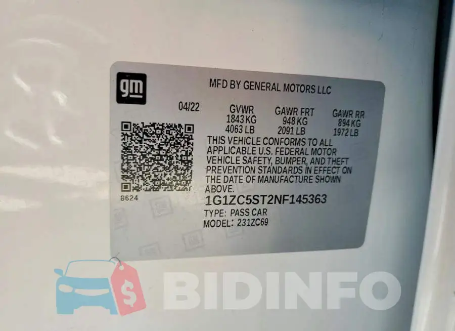 1G1ZC5ST2NF145363 Photo# 12