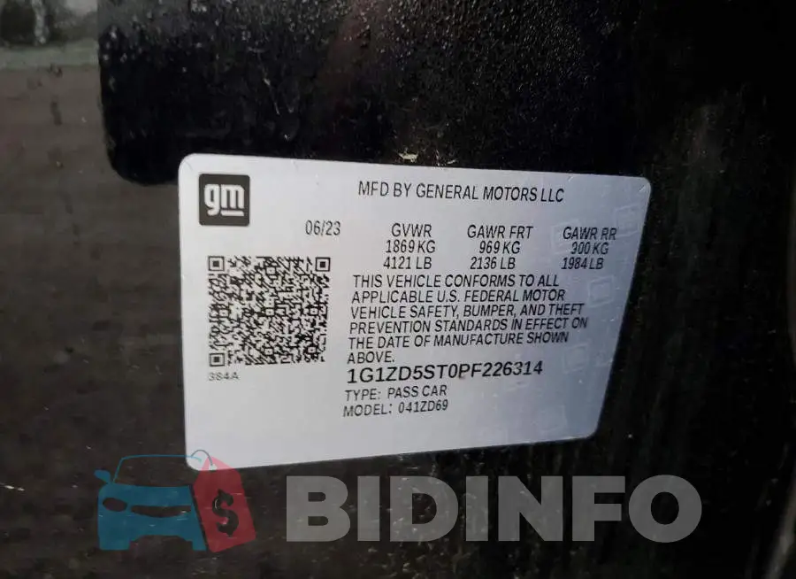 1G1ZD5ST0PF226314 Photo# 12