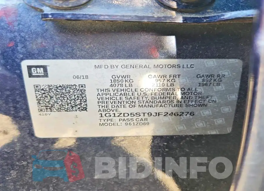 1G1ZD5ST9JF246276 Photo# 12
