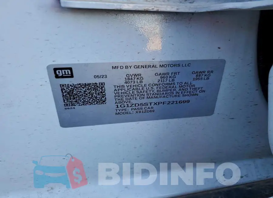 1G1ZD5STXPF221699 Photo# 12