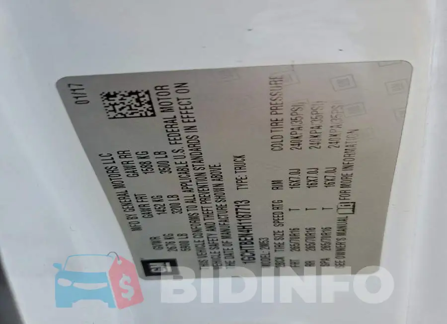 1GCHTBEN4H1187713 Photo# 12