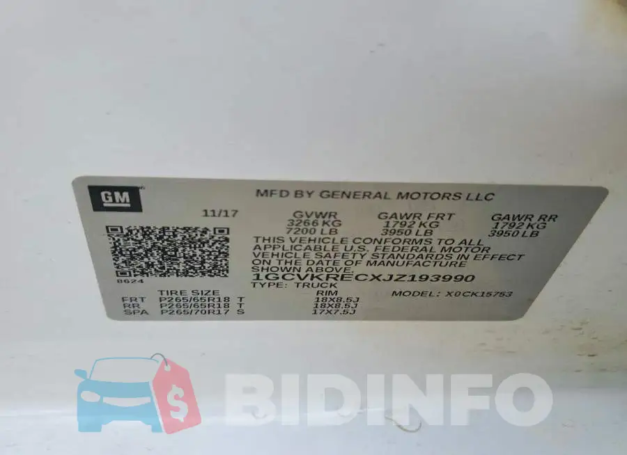 1GCVKRECXJZ193990 Photo# 12