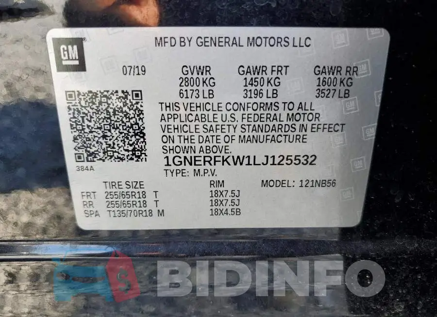 1GNERFKW1LJ125532 Photo# 12