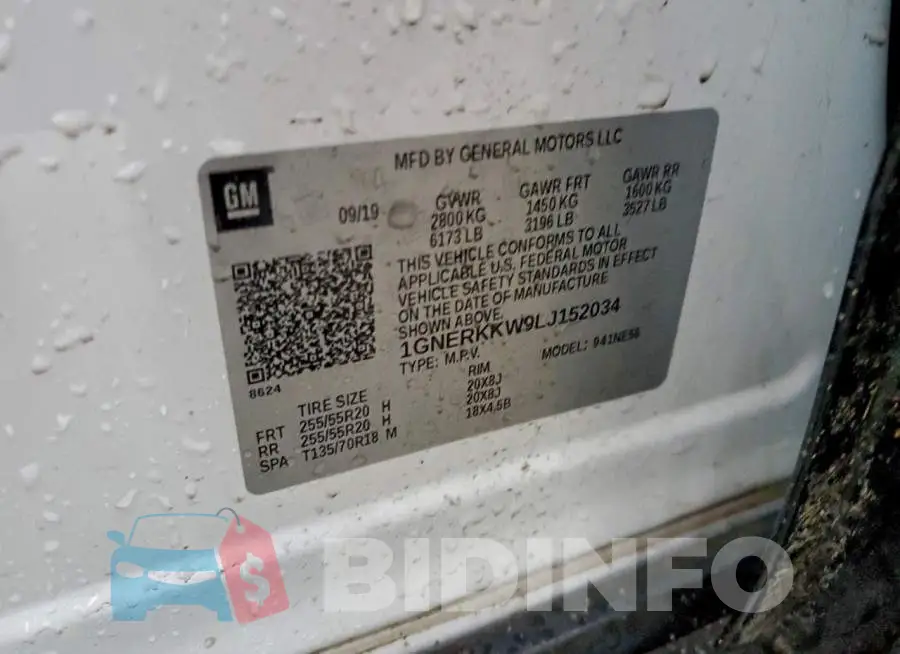 1GNERKKW9LJ152034 Photo# 13