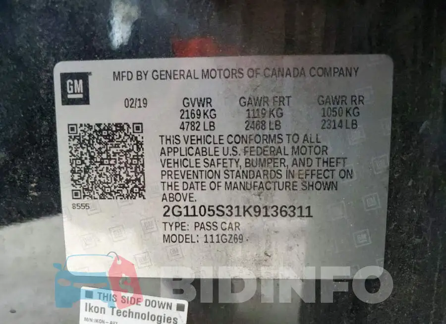 2G1105S31K9136311 Photo# 13