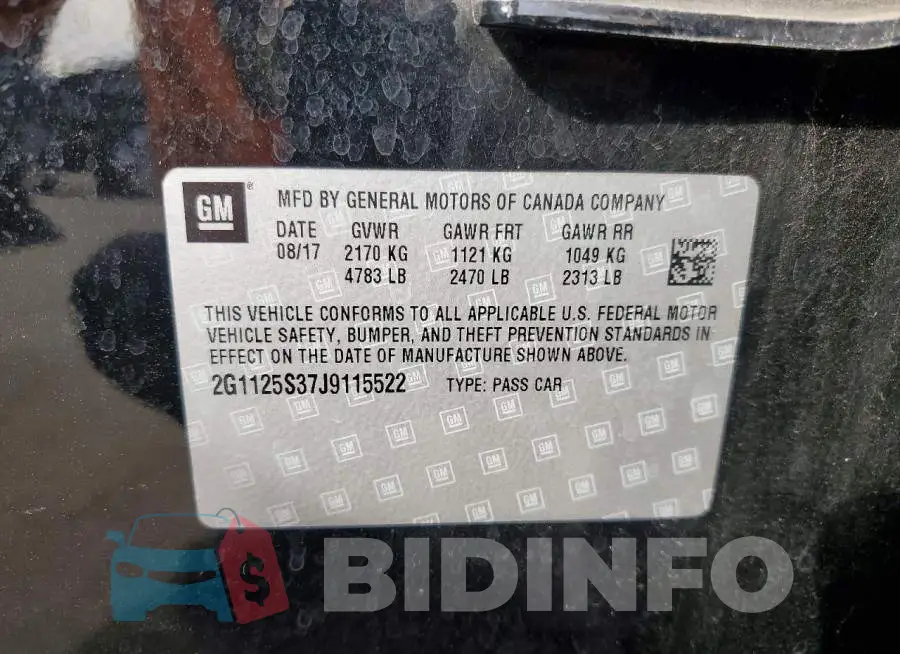 2G1125S37J9115522 Photo# 13