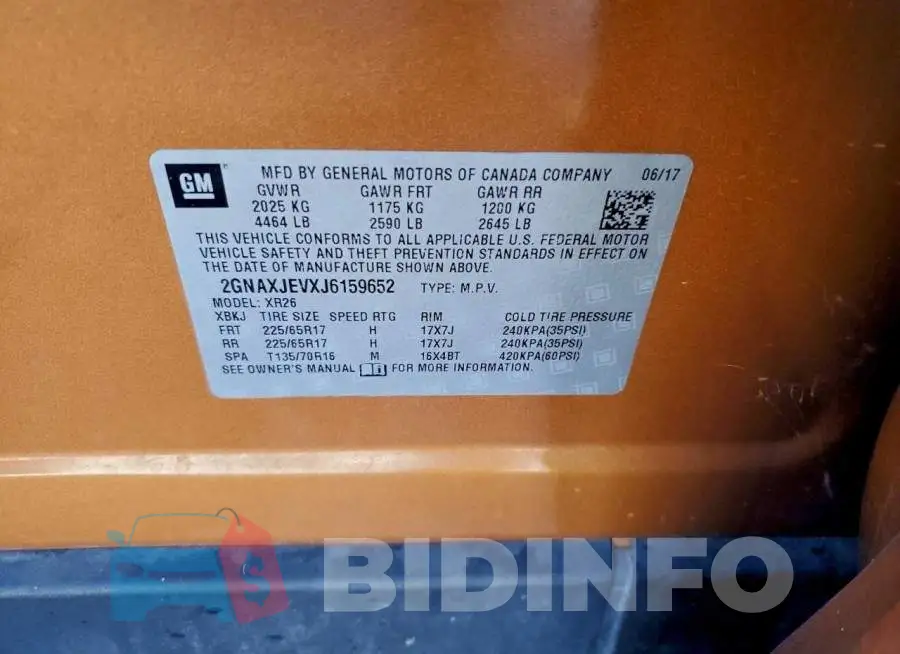 2GNAXJEVXJ6159652 Photo# 13