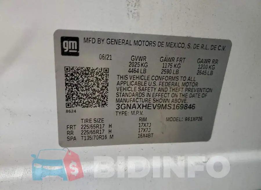 3GNAXHEV9MS169846 Photo# 13