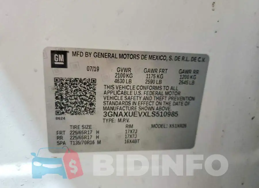 3GNAXUEVXLS510985 Photo# 14
