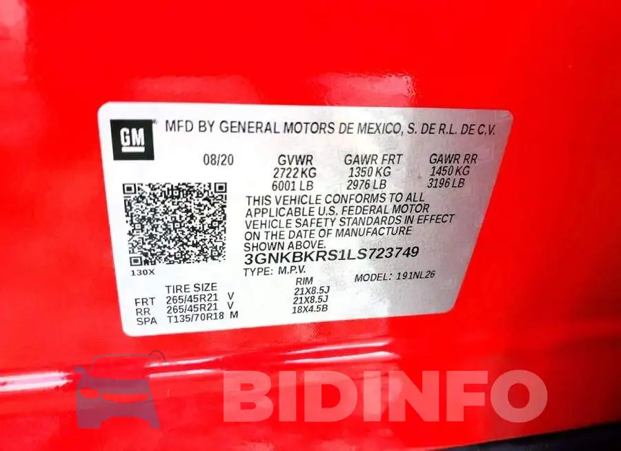 3GNKBKRS1LS723749 Photo# 13