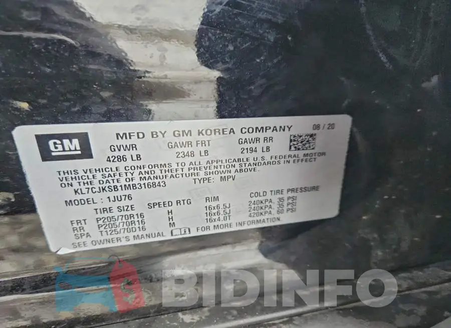 KL7CJKSB1MB316843 Photo# 12
