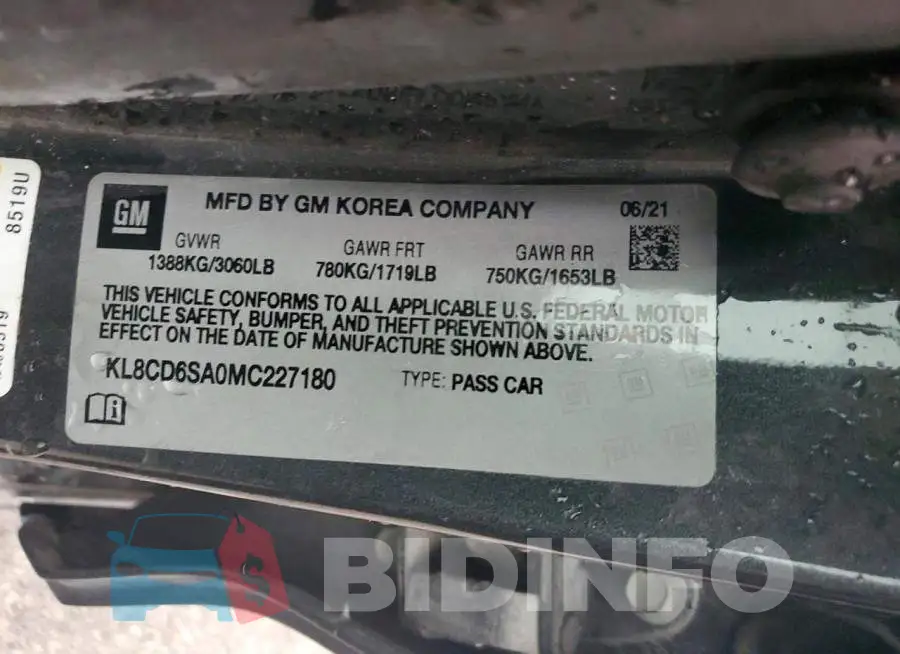 KL8CD6SA0MC227180 Photo# 13