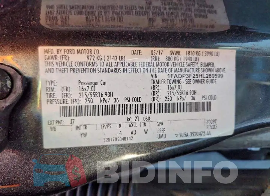 1FADP3F25HL269599 Photo# 12