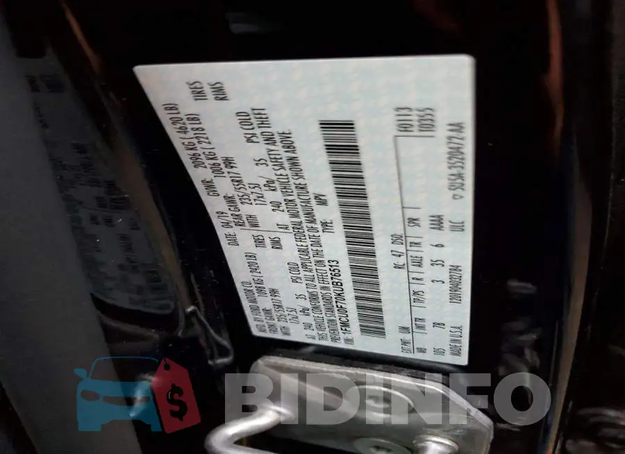 1FMCU0F70KUB76513 Photo# 13