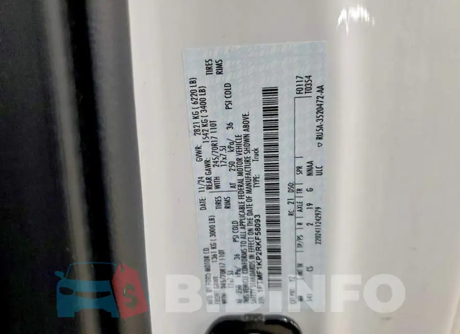1FTMF1KP2RKF58093 Photo# 6