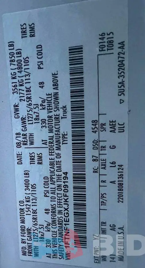 1FTNF1EGXJKF09194 Photo# 10
