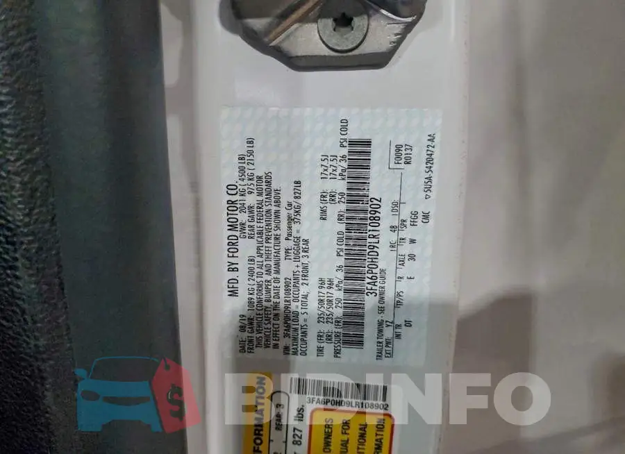 3FA6P0HD9LR108902 Photo# 12