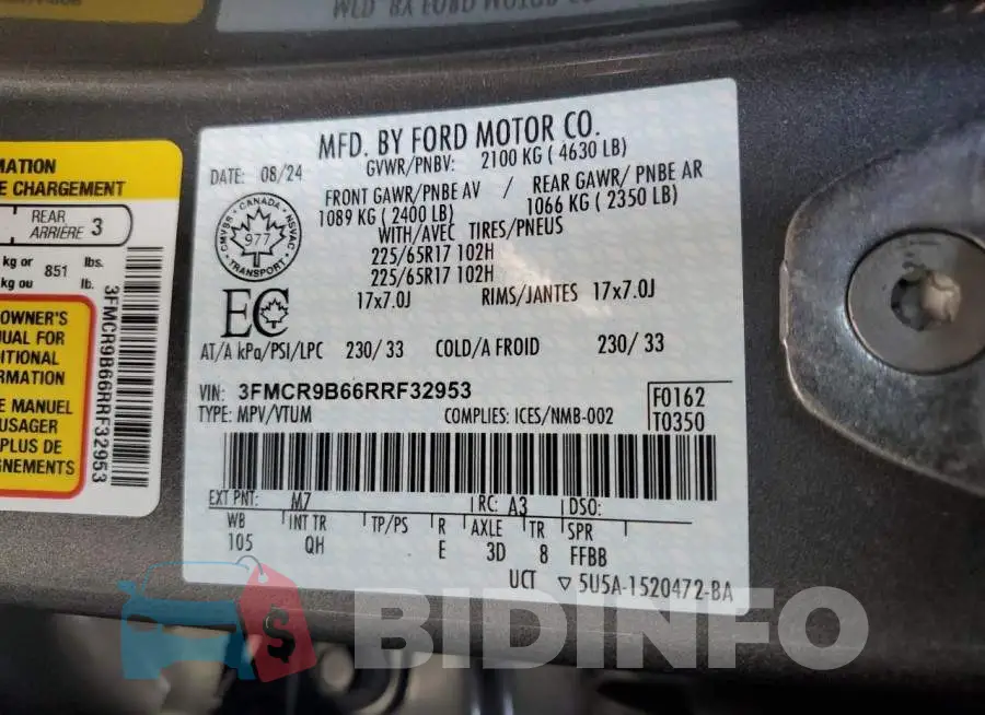 3FMCR9B66RRF32953 Photo# 14