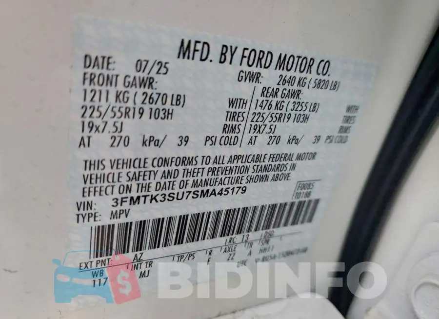 3FMTK3SU7SMA45179 Photo# 12