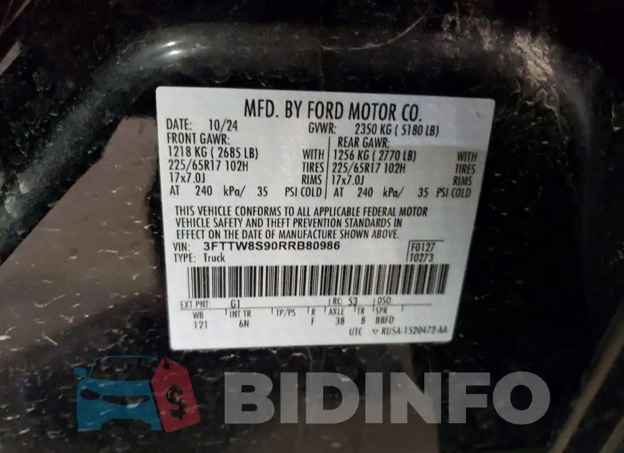 3FTTW8S90RRB80986 Photo# 12