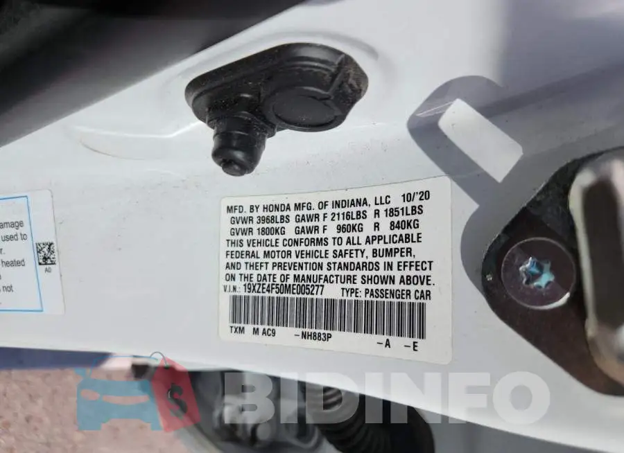 19XZE4F50ME005277 Photo# 12