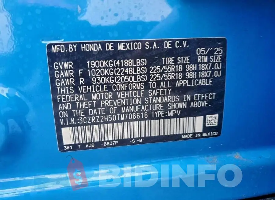 3CZRZ2H50TM706616 Photo# 13