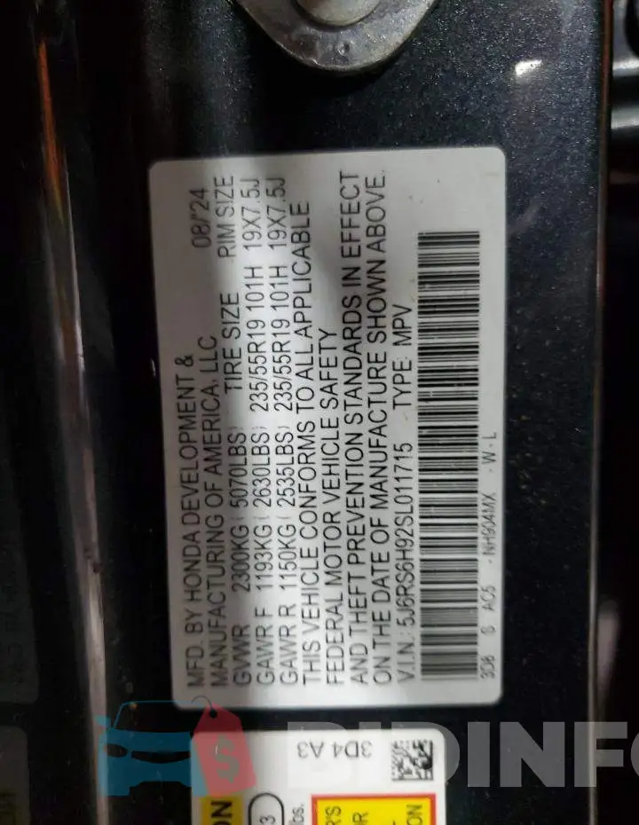 5J6RS6H92SL011715 Photo# 12