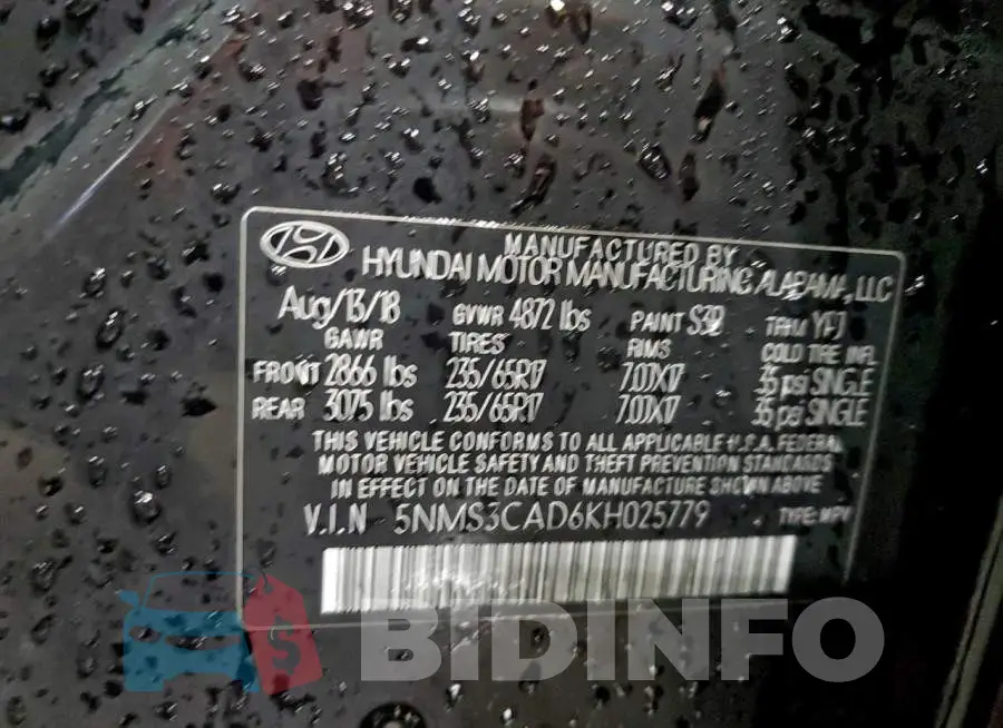 5NMS3CAD6KH025779 Photo# 12