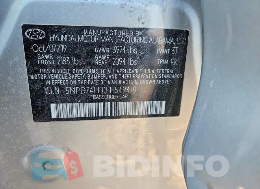 5NPD74LF0LH549418 Photo# 12
