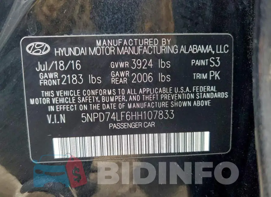 5NPD74LF6HH107833 Photo# 12