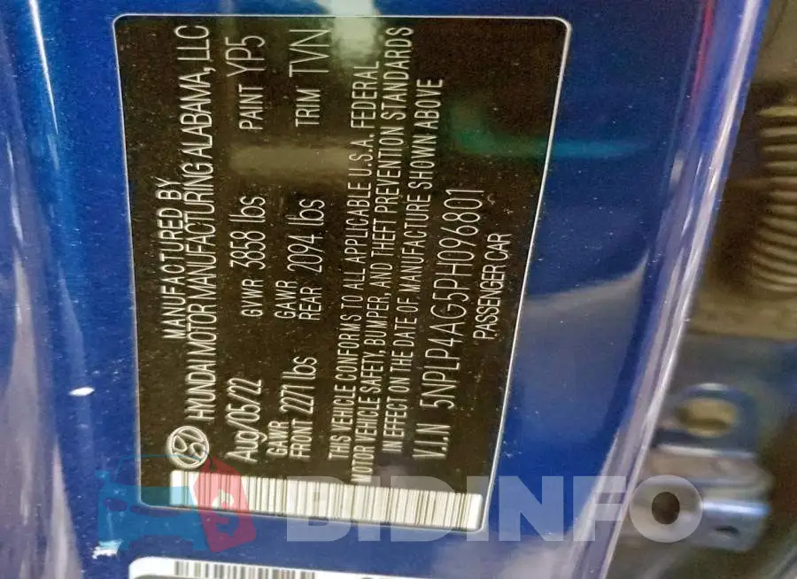 5NPLP4AG5PH096801 Photo# 12