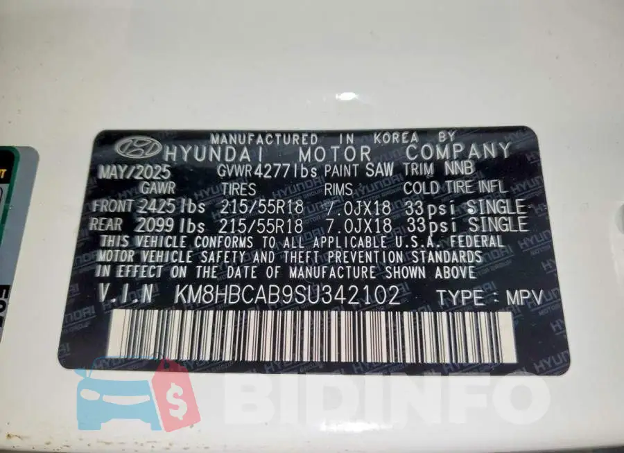 KM8HBCAB9SU342102 Photo# 13