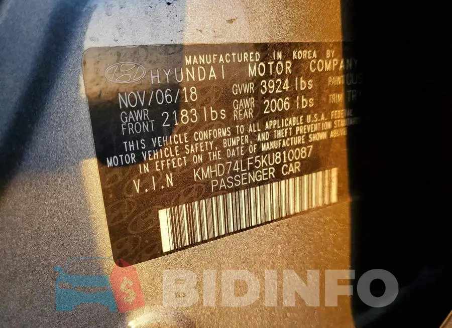 KMHD74LF5KU810087 Photo# 11