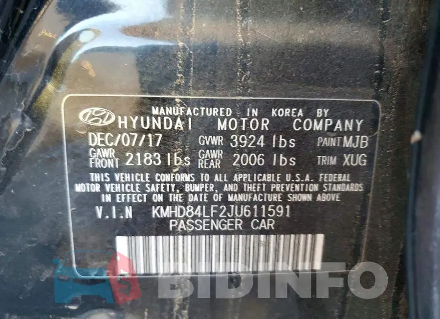 KMHD84LF2JU611591 Photo# 12