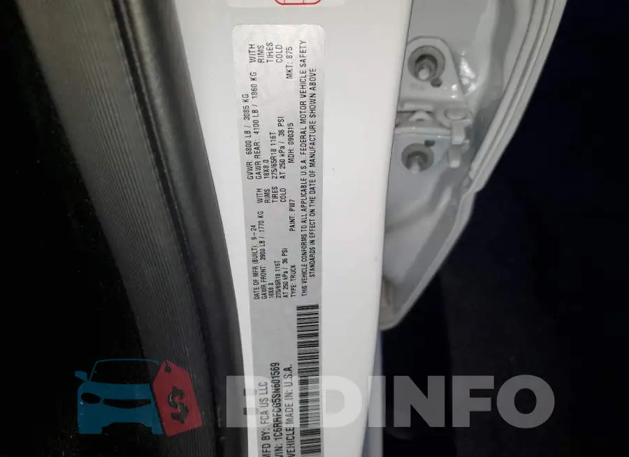 1C6RRFCG5SN601569 Photo# 13