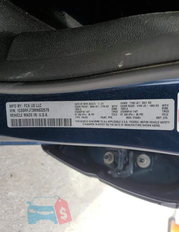 1C6SRFJT3MN632579 Photo# 13